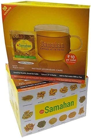 Samahan ชาสมุนไพร ชาศรีลังกา ชงแก้หวัด แก้เจ็บคอ ไอ จาม (บรรจุ 16 - 50 ซอง/กล่อง)
